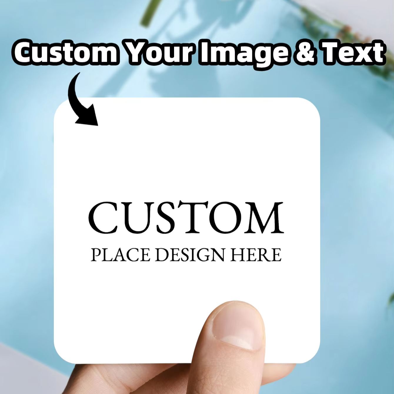 Commercial Printing Business - 1-100Pcs Stiker Persegi Tahan Air yang