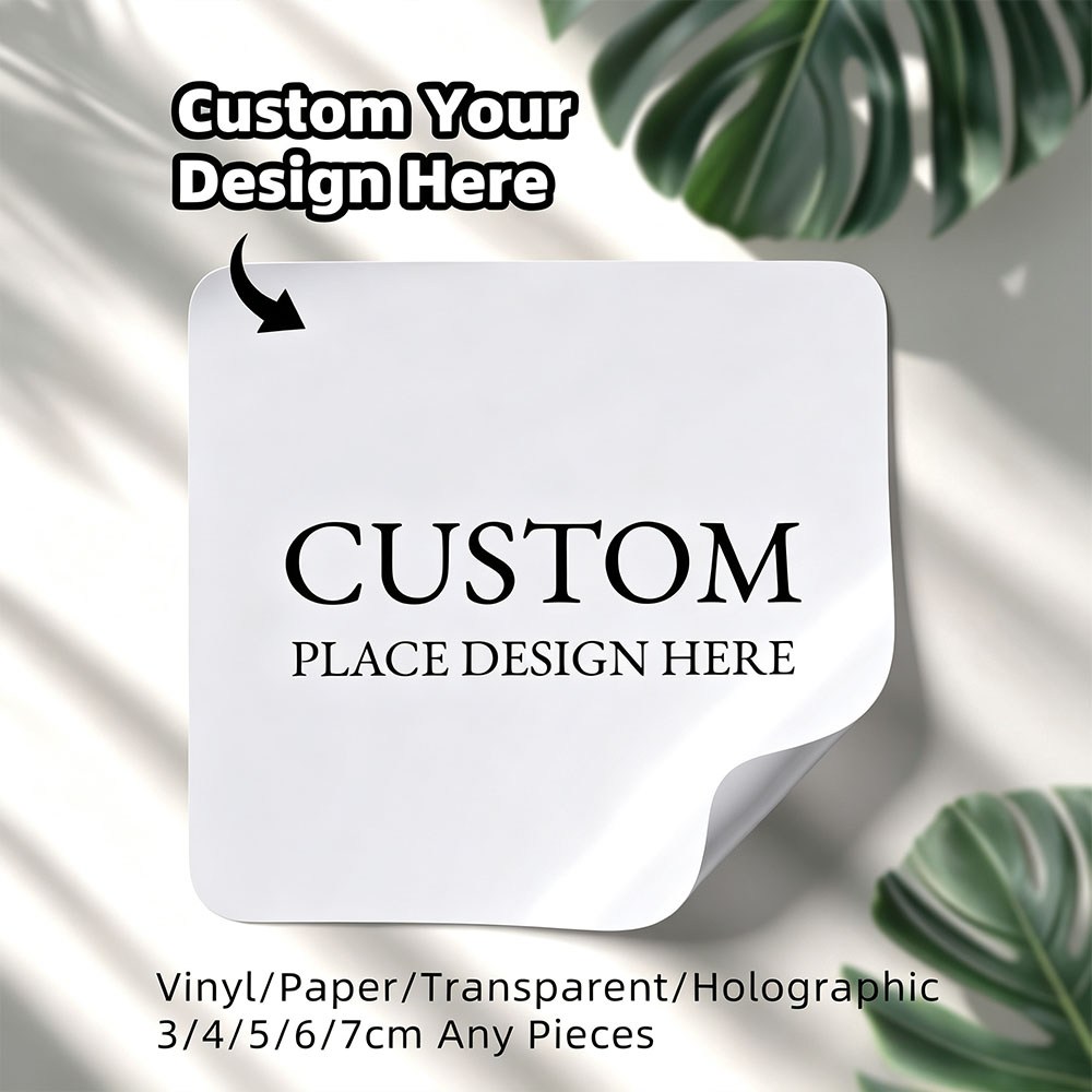 1-100Pcs Stiker Persegi Tahan  - Commercial Printing Business ulasan dan harga